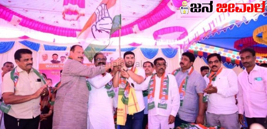 ಬಿಜೆಪಿ ತೊರೆದು ಬೆಂಬಲಿಗರ ಜೊತೆ ಕಾಂಗ್ರೆಸ್ ಸೇರಿದ ಬಿಜೆಪಿ ಶಾಸಕ ಶಿವರಾಮ ಹೆಬ್ಬಾರ್ ಪುತ್ರ