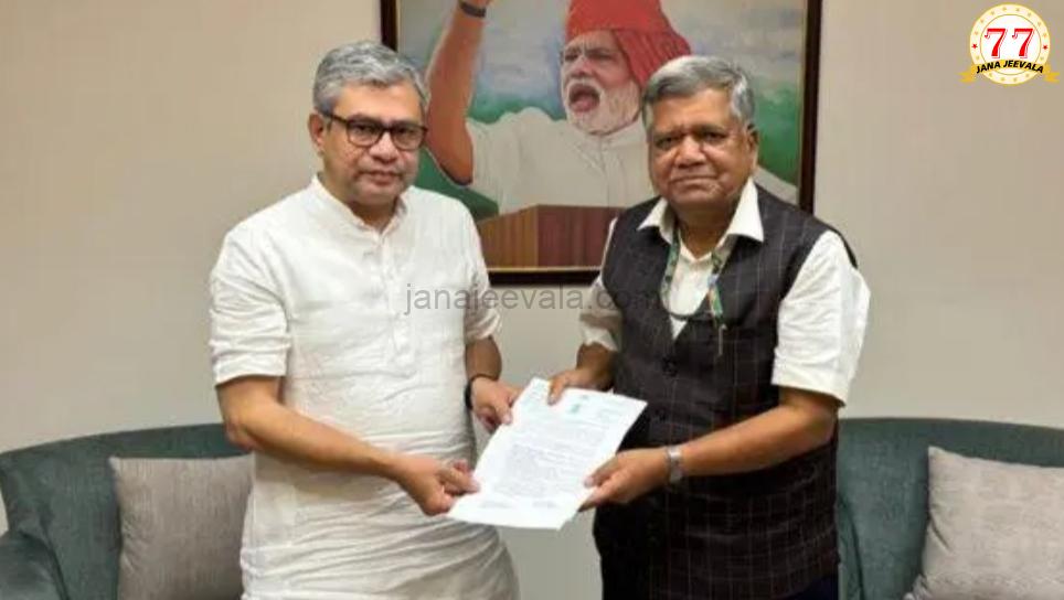 ಬೆಳಗಾವಿ-ಕಿತ್ತೂರು-ಧಾರವಾಡ ಹೊಸ ರೈಲು ಮಾರ್ಗ ಯೋಜನೆಗೆ ಜಗದೀಶ ಶೆಟ್ಟರ್ ಮನವಿ