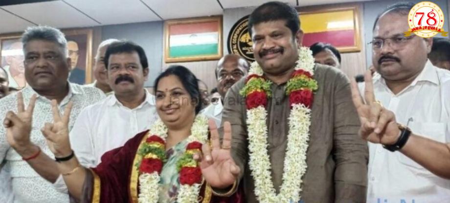 ಹುಬ್ಬಳ್ಳಿ-ಧಾರವಾಡ ಪಾಲಿಕೆ ನೂತನ ಮೇಯರ್ ಆಗಿ ಜ್ಯೋತಿ ಪಾಟೀಲ, ಉಪಮೇಯರ್ ಆಗಿ ಸಂತೋಷ ಚವ್ಹಾಣ ಆಯ್ಕೆ
