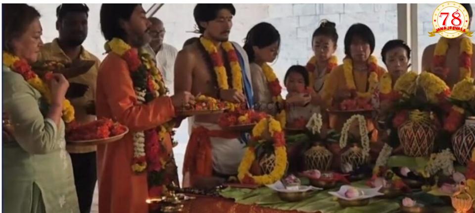 ವಿಶ್ವಶಾಂತಿಗಾಗಿ ತಮಿಳುನಾಡಿನ ದೇವಸ್ಥಾನದಲ್ಲಿ ವಿಶೇಷ ಯಾಗ ಮಾಡಿದ ಜಪಾನಿಯರು