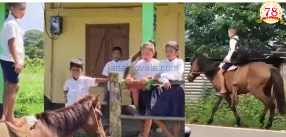 ಲಕ್ಷಾಂತರ ಜನರಿಗೆ ಸ್ಫೂರ್ತಿ..: ಪ್ರತಿದಿನ ತಾನೇ ಕುದುರೆ ಸವಾರಿ ಮಾಡಿಕೊಂಡು ಶಾಲೆಗೆ ಹೋಗುವ 8 ವರ್ಷದ ಬಾಲಕ