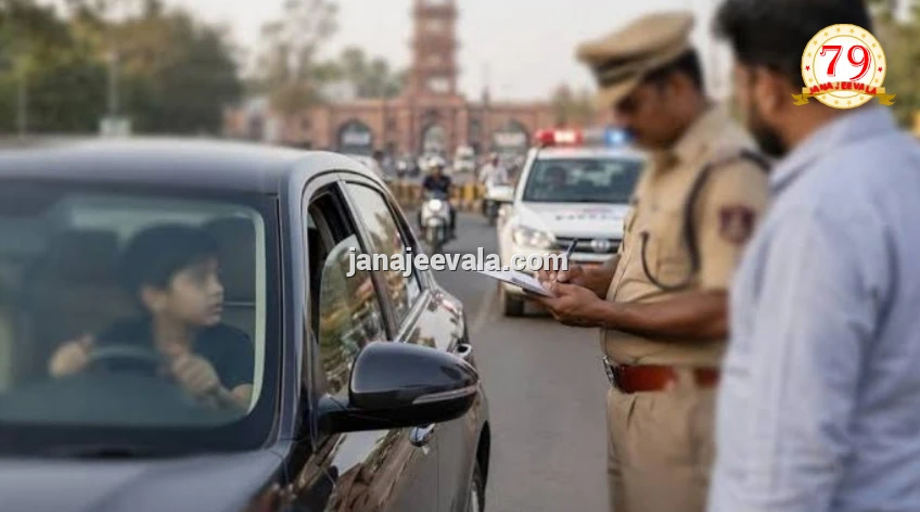 ಕಾರು ಚಾಲನೆ ಮಾಡಿದ ಬಾಲಕನ ತಪ್ಪಿಗೆ ಪಾಲಕರಿಗೆ  ದಂಡ ವಿಧಿಸಿದ ಪೊಲೀಸರು