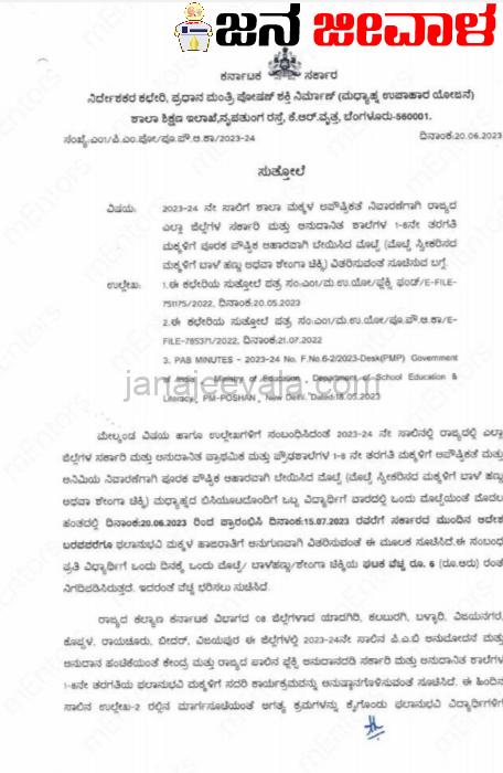 ಶಾಲಾ ಮಕ್ಕಳಿಗೆ ಮೊಟ್ಟೆ, ಬಾಳೆಹಣ್ಣು, ಶೇಂಗಾ ಚಿಕ್ಕಿ ವಿತರಣೆ ಸೂಚನೆ ಶಾಲಾ ಮಕ್ಕಳಿಗೆ ಮೊಟ್ಟೆ, ಬಾಳೆಹಣ್ಣು, ಶೇಂಗಾ ಚಿಕ್ಕಿ ವಿತರಣೆ ಸೂಚನೆ
