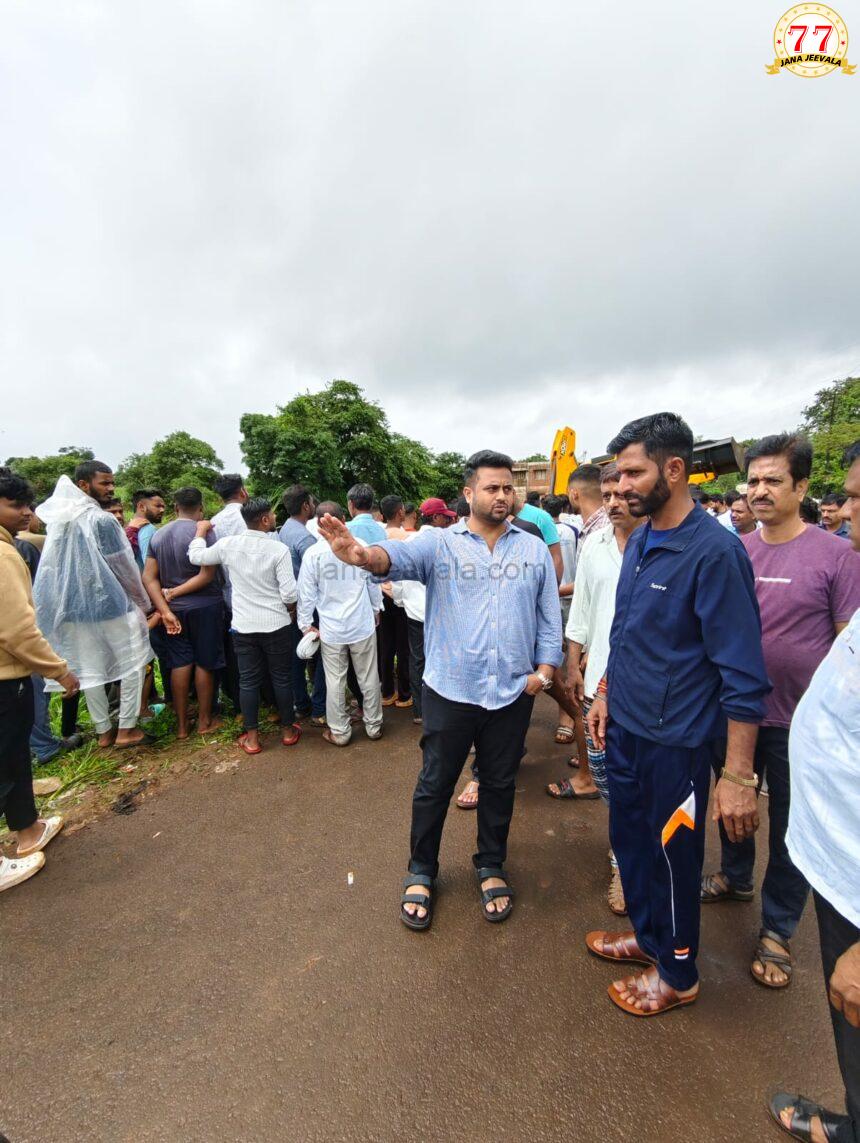 ಹಳ್ಳಕ್ಕೆ ಉರುಳಿದ ಕಾರು: ಸ್ಥಳಕ್ಕೆ ಧಾವಿಸಿದ ಮೃಣಾಲ್‌ ಹೆಬ್ಬಾಳಕರ್