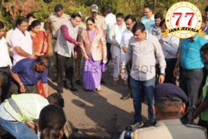 ಎಕೋಫಿಕ್ಸ್ ಡಾಂಬರೀಕರಣ ಉತ್ಪನ್ನ ಬಳಕೆಯ ಅಣಕು ವೀಕ್ಷಿಸಿದ ಶಾಲಿನಿ ರಜನೀಶ್