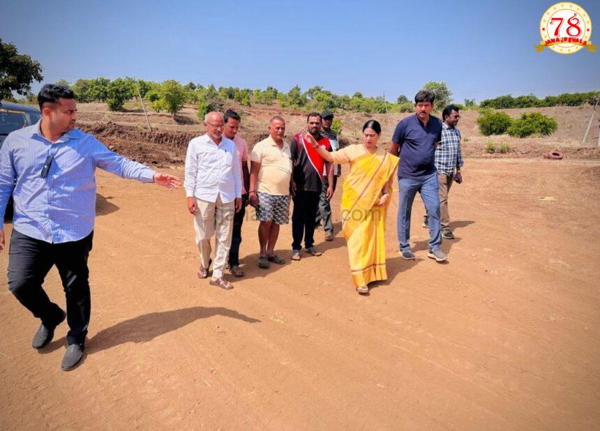 ಕೆರೆ ತುಂಬಿಸುವ ಯೋಜನೆ ಪ್ರಗತಿ ಪರಿಶೀಲಿಸಿದ ಸಚಿವೆ ಲಕ್ಷ್ಮೀ ಹೆಬ್ಬಾಳಕರ್