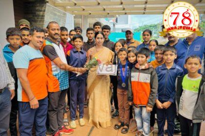 ಸಚಿವೆ ಲಕ್ಷ್ಮೀ ಹೆಬ್ಬಾಳಕರ್ ಗೆ ಧನ್ಯವಾದ ಸಲ್ಲಿಸಿದ ಅಥ್ಲೀಟ್ ಗಳು