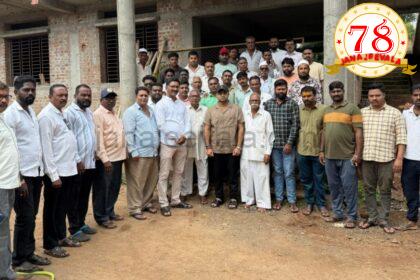 ಸಮುದಾಯ ಭವನದ ಮೇಲ್ಚಾವಣಿ ಕಾಮಗಾರಿಗೆ ಚಾಲನೆ
