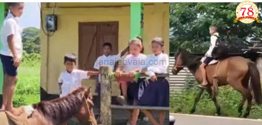 ಲಕ್ಷಾಂತರ ಜನರಿಗೆ ಸ್ಫೂರ್ತಿ..: ಪ್ರತಿದಿನ ತಾನೇ ಕುದುರೆ ಸವಾರಿ ಮಾಡಿಕೊಂಡು ಶಾಲೆಗೆ ಹೋಗುವ 8 ವರ್ಷದ ಬಾಲಕ