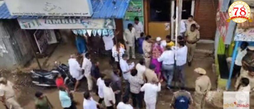ಸಚಿವರ ಎದುರೇ ಗಂಡನ ಕಪಾಳಕ್ಕೆ ಹೊಡೆದ ಪತ್ನಿ