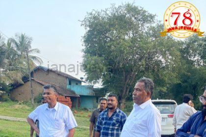 ರಸ್ತೆ ಅಭಿವೃದ್ಧಿ ಕಾಮಗಾರಿ ಪರಿಶೀಲಿಸಿದ ಸತೀಶ ಜಾರಕಿಹೊಳಿ, ವಿಠ್ಠಲ ಹಲಗೇಕರ