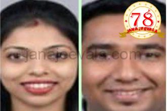 ಕಾರು-ಲಾರಿ ನಡುವೆ ಅಪಘಾತ : ಪತಿ, ಪತ್ನಿ ಸಾವು : ಬದುಕುಳಿದ 1 ವರ್ಷದ ಮಗು