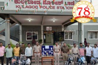 ದೇವಸ್ಥಾನಗಳಲ್ಲಿ ಕಳ್ಳತನ ಮಾಡಿ ಪರಾರಿಯಾಗಿದ್ದ ನಾಲ್ವರು ಕಳ್ಳರ ಸೆರೆ